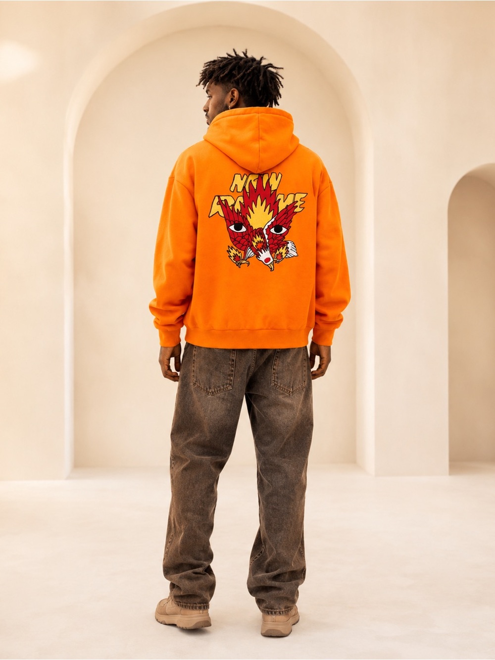 Atelier New Regime x Ricardo Cavolo Embroidered Graphic Hoodie Oversized Sz L